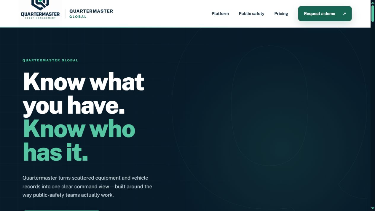 Quartermaster Global public website preview